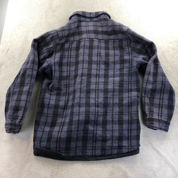 Merona Men's Shirt Medium Plaid Flannel Button-Up Purple Casual Classic - Picture 8 of 8